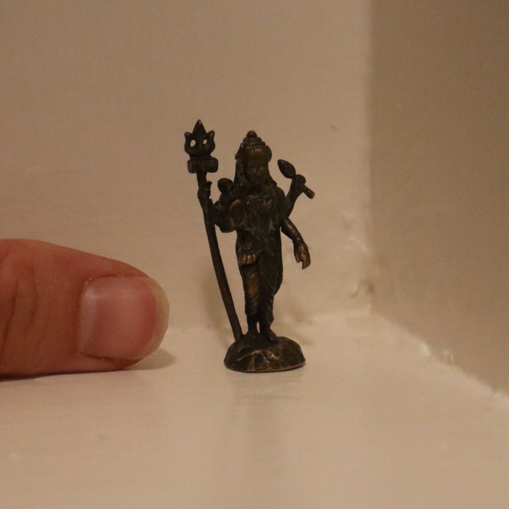 Tiny Shiva Bronze Statue